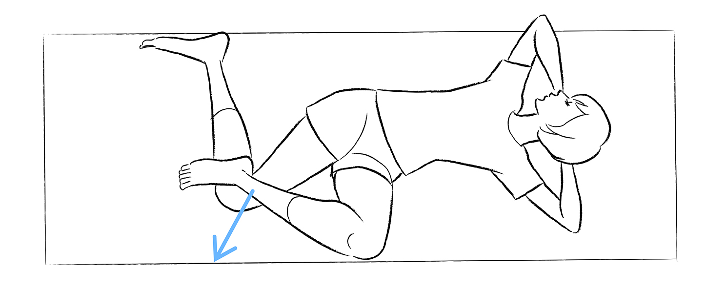 大腿四頭筋（太ももの前側の筋肉）を伸ばすストレッチ