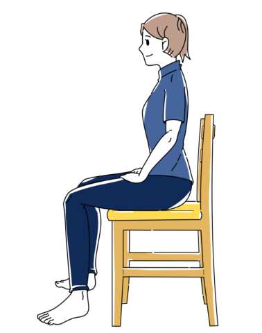椅子に座った骨盤底筋トレーニングのやり方
