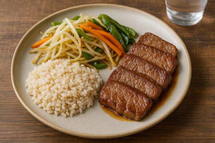 筋トレ中の昼食②