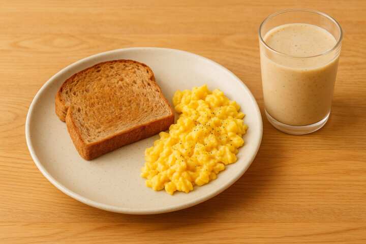 筋トレ中の朝食②
