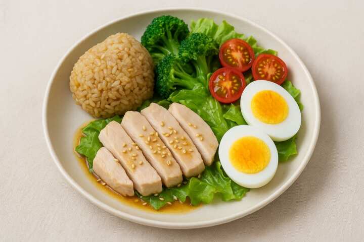 筋トレ中の朝食③