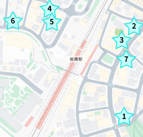 板橋駅のパーソナルジムまとめ地図