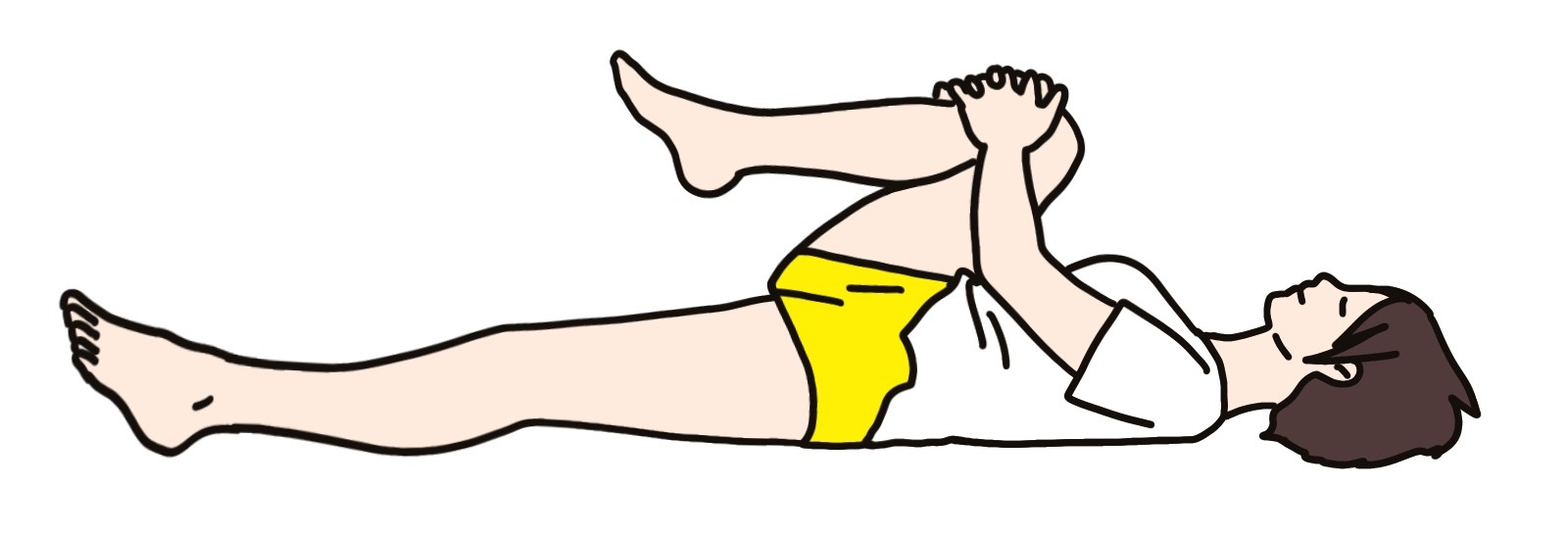 太もも抱き寄せストレッチ