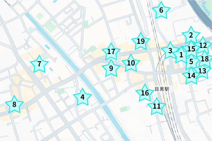 目黒のパーソナルジムまとめ地図