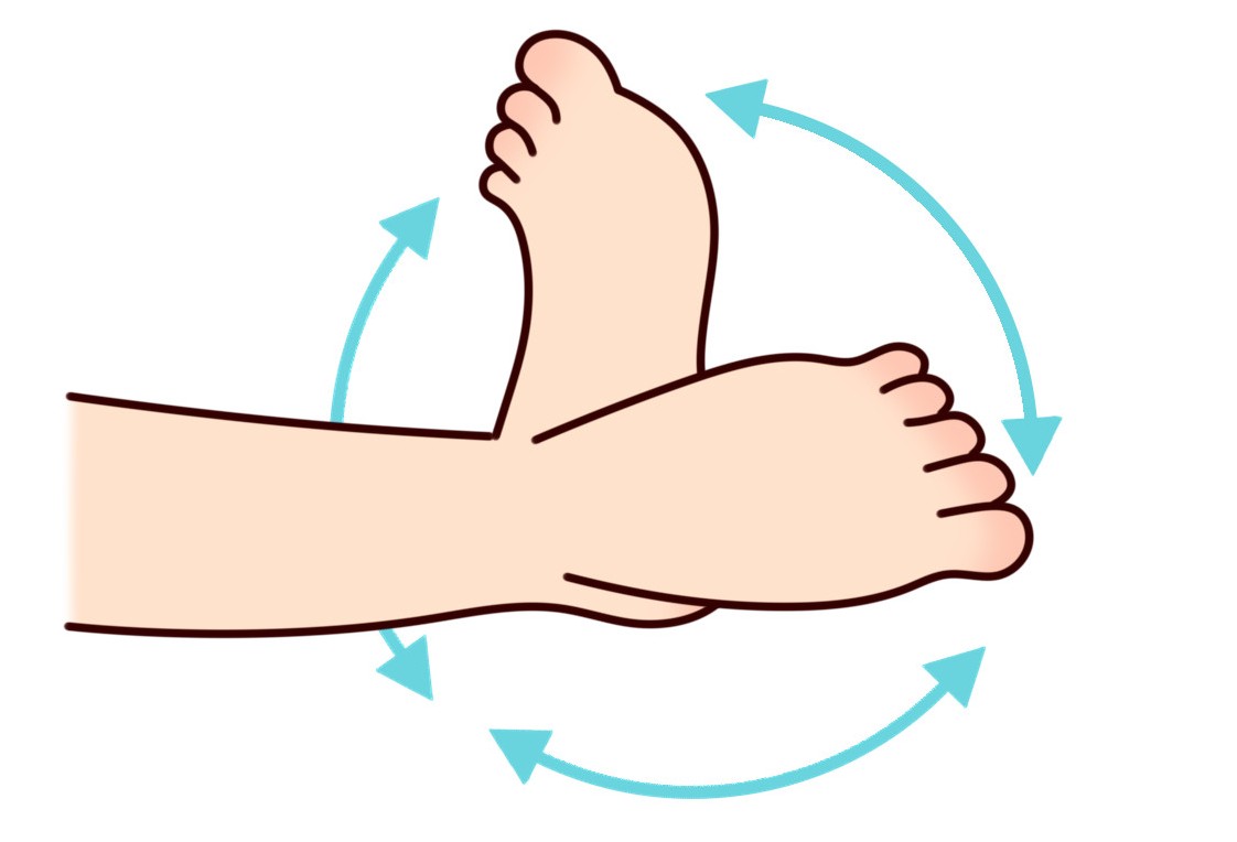 足首回しストレッチ