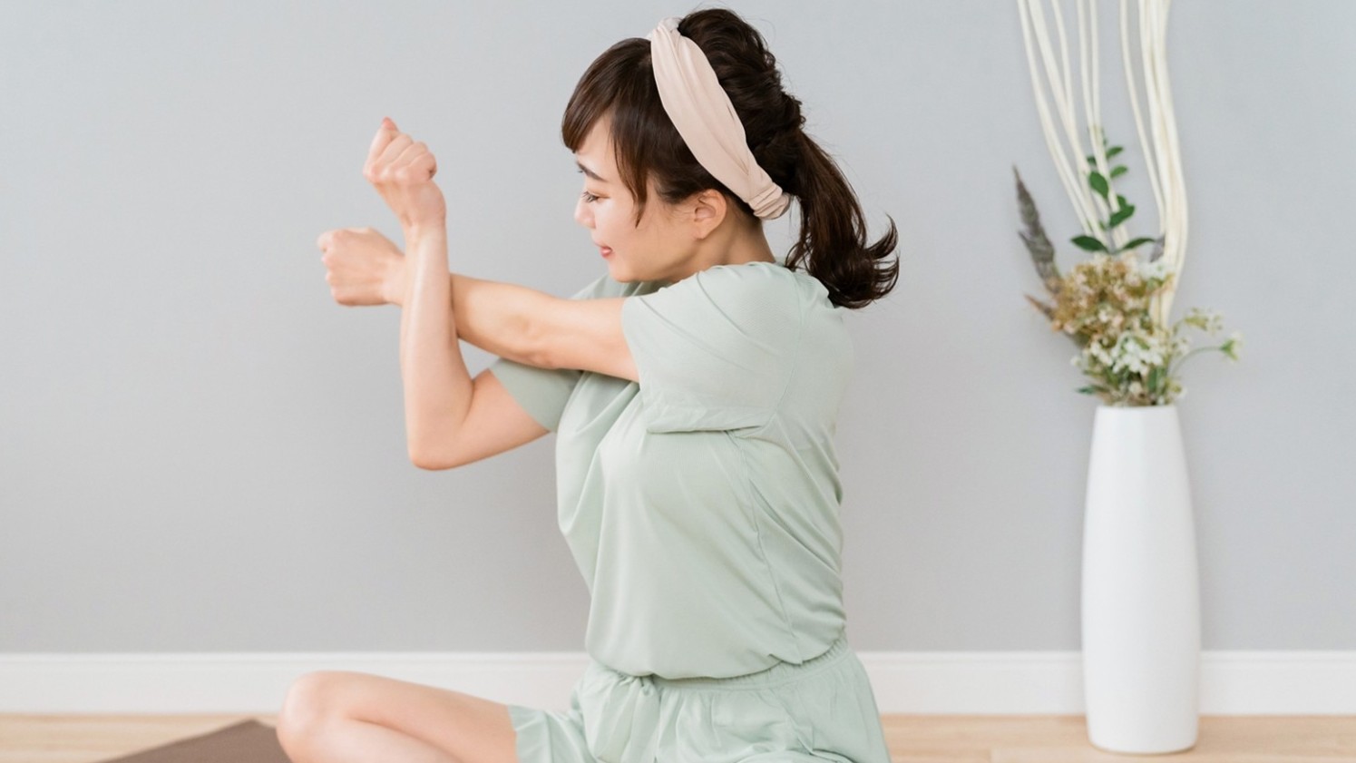 肩ストレッチ