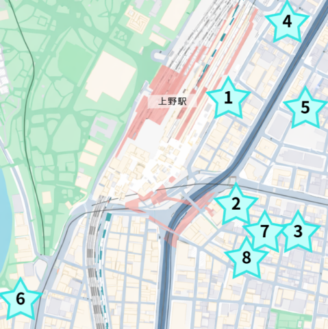 上野のパーソナル地図まとめ地図2026年最新版