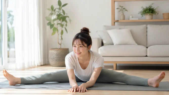 開脚ストレッチを毎日30秒続けるとどうなる?股関節を柔らかくする効果とやり方