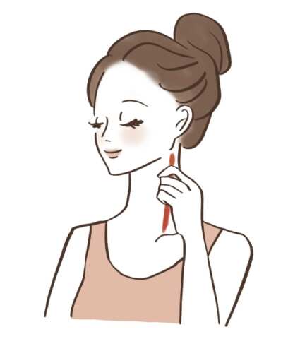 胸鎖乳突筋をつまむ
