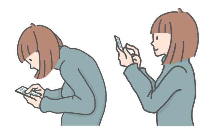 スマホ猫背