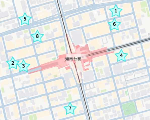 湘南台のパーソナルジムまとめ地図